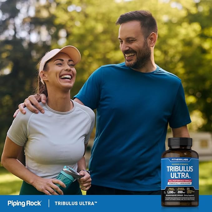 Fitness Labs Tribulus Terrestris for Men | 120 Capsules | 7-Herb Blend with Fenugreek and Maca Extract | Non GMO & Gluten Free