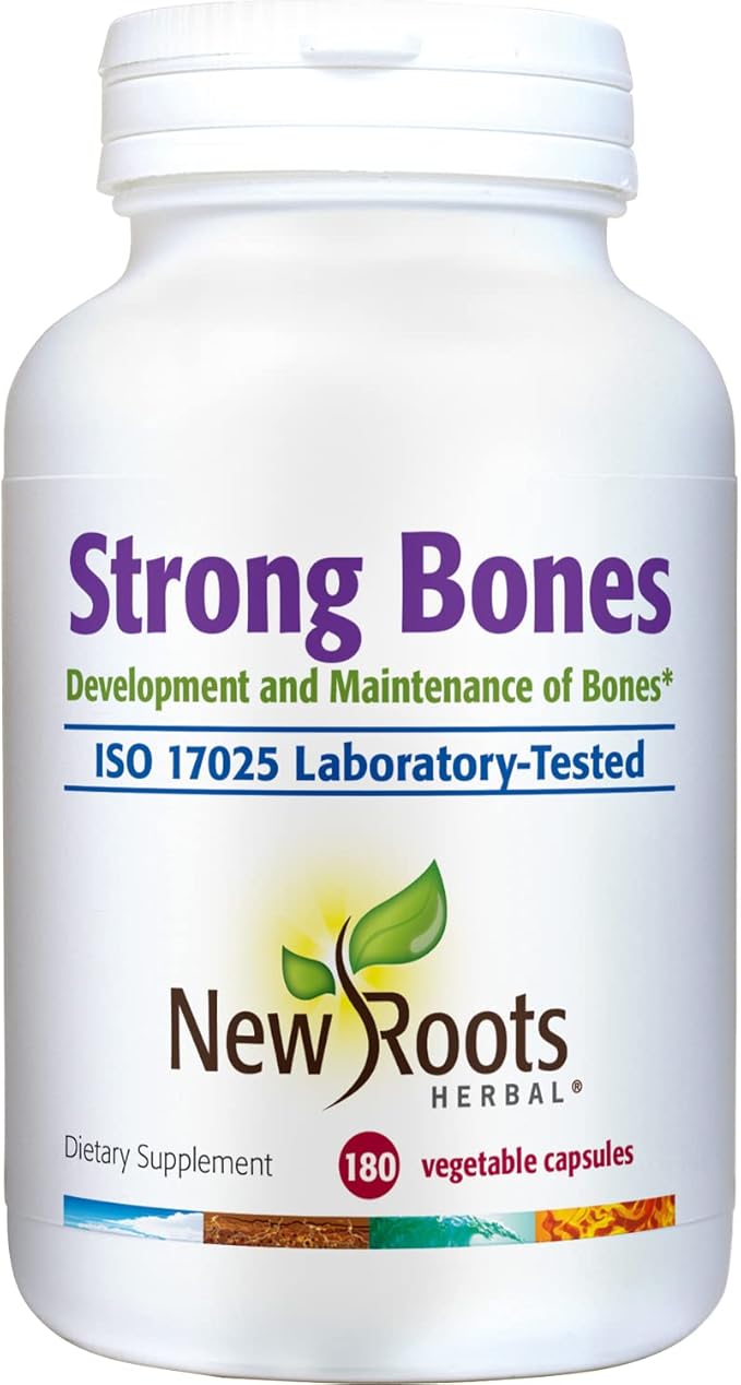 Strong Bone Supplement with Super Blend 22-Ingredients: Glucosamine Sulfate, Calcium, Magnesium, Turmeric, Vitamin D3, B1, K2, B12, Zinc, Enhanced Absorption (180 Veg Caps)