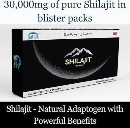 100% Pure Maximum Strength Shilajit Resin Tablets: Energy, Metabolism, Immunity - 85+ Trace Minerals & Fulvic Acid - Natural Shilajit Tablets