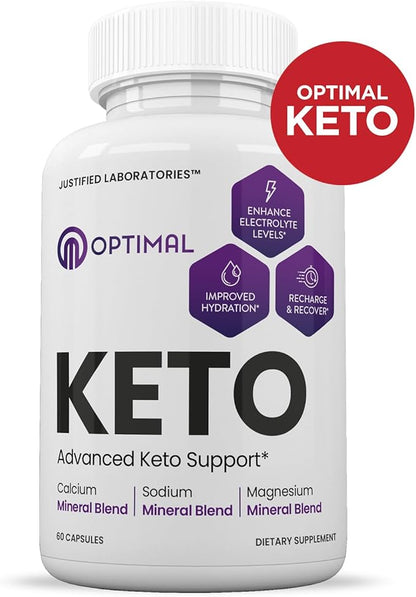 (10 Pack) Optimal Keto Pills 1275MG New & Improved Formula Contains Apple Cider Vinegar Extra Virgin Olive Oil Powder Green Tea Leaf 600 Capsules