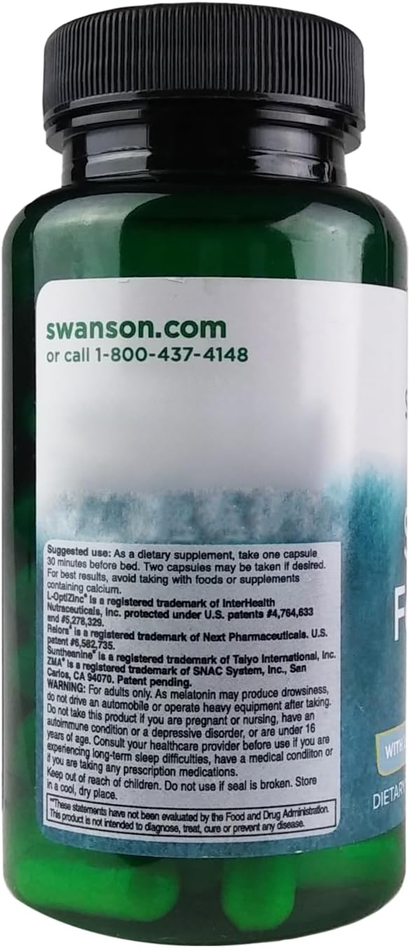 Swanson Sleep FRM W/L-THEANINE&MELATONIN 60C