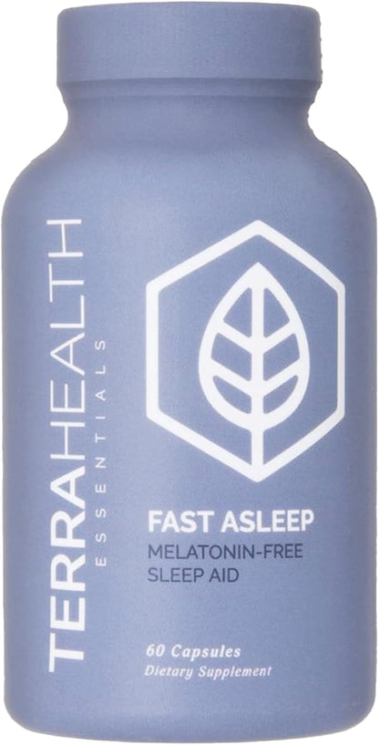 Terra Heath Essentials Fast Asleep - Melatonin Free, Sleep Support, Helps with Sleeplessness & Restlessness - All Natural, 30 Day Supply