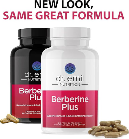 Dr. Emil Berberine 500mg Capsules - Berberine Supplement with Cinnamon, MTC Oil & Milk Thistle - Berberine HCL Made in The USA, 30-Day Supply