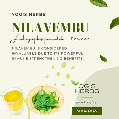 Nilavembu Powder - Andrographis Paniculata - 1 Lb Fresh & Pure 1 Pound (Pack of 1) Dark Green
