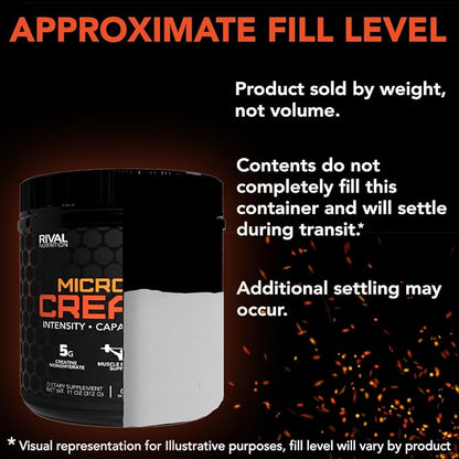 Rival Nutrition Micronized Creatine- Unflavored, 11 oz.