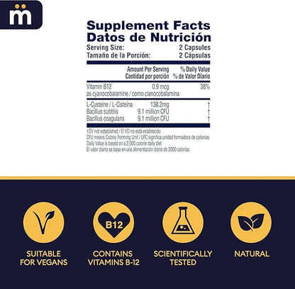 Unique Pre-Drinking Supplement for Liver Health Support, Helps Morning Energy with High-Performing Probiotic, L Cysteine & Vitamin B12, Social Evening, Party & Vacation Essentials, 30 Capsules