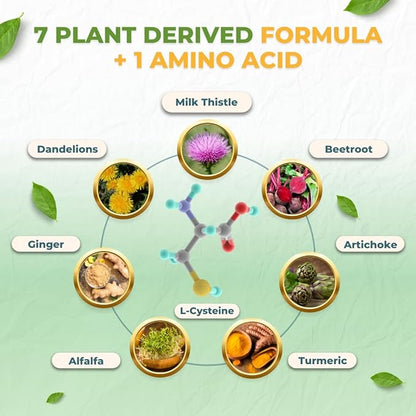 Vital Liver Support New Formula Liver Supplement and Liver Vitamin – 9-in-1 Liver Health Formula,Cleanse & Repair Formula with Organic Milk Thistle Supports Liver Health Cleanse