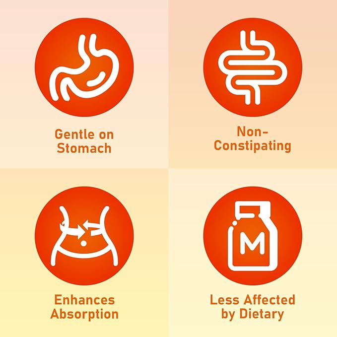 Heme Iron Supplement for Women and Men - Easy to Absorb -Gut Friendly, Iron Supplement with Folate, Vitamin C and Vitamin A - Vegan - 60 Caps