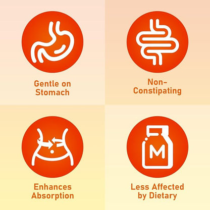 Heme Iron Supplement for Women and Men - Easy to Absorb -Gut Friendly, Iron Supplement with Folate, Vitamin C and Vitamin A - Vegan - 60 Caps