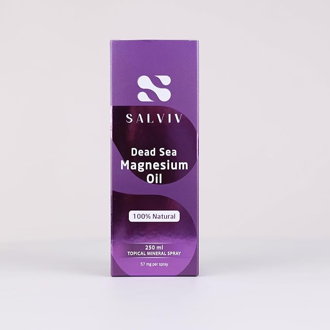 Natural Dead Sea Magnesium Oil Spray 8.45 fl oz - Pure Mineral Supplement from Jordan to Moderate Processes, Reduce Discomfort, and Promote Wellness
