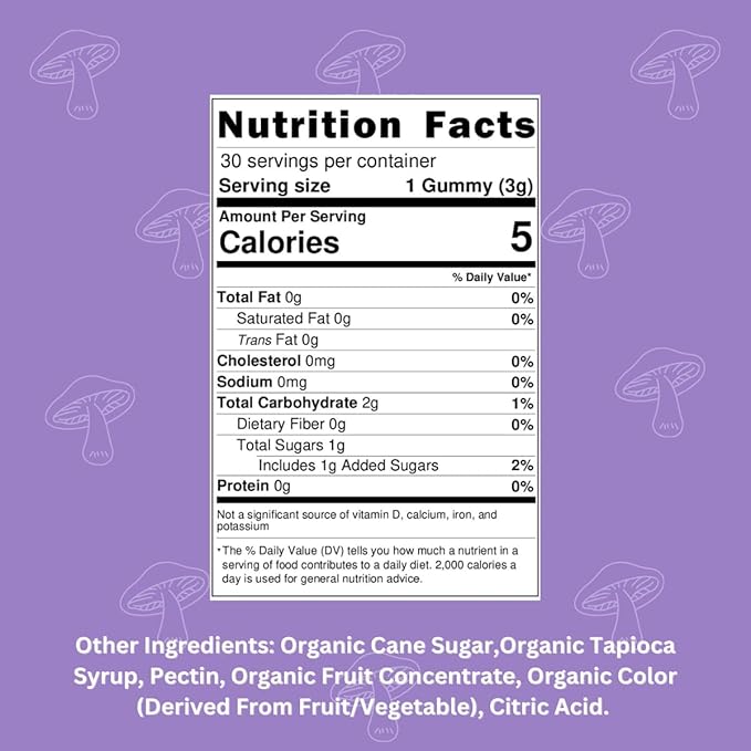 Mini Mushy's Organic Immune Support Daily Gummies | Turkey Tail, Reishi, Chaga Mushrooms, Elderberry | for Kids Ages 2+ Natural Color, Allergy Friendly, Low Sugar | Strawberry Flavor - 30 Count