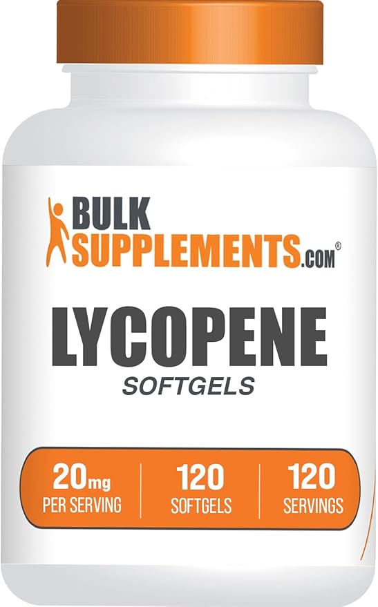BulkSupplements.com Lycopene 20mg Softgels - Lycopene Supplement, Antioxidants Supplement - 1 Softgel per Serving, 120-Day Supply, 120 Softgels (Pack of 1)