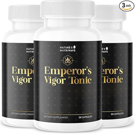 Emperor’s Vigor Tonic - 100% Natural Herbal Supplement | Non-GMO, No Stimulants, Easy to Use | 60 Capsules, 3 Month Supply | Made in USA