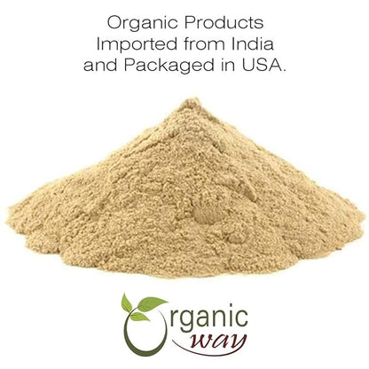 Organic Way Shatavari Powder (Asparagus racemosus) - Kosher & USDA Certified | Vegan, Non-GMO & Gluten Free | Tested for Heavy Metal and Purity | Resealable Bag | 100% Raw from India (1/4LBS / 4Oz)