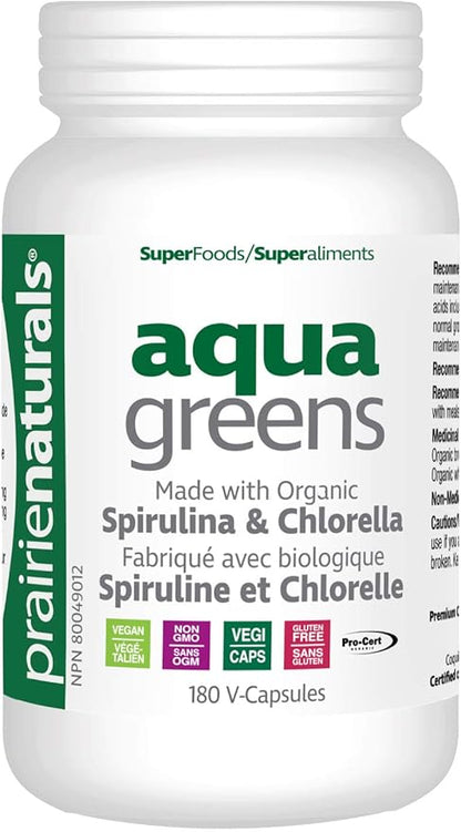 Organic Aqua Greens V Caps, 180 Count