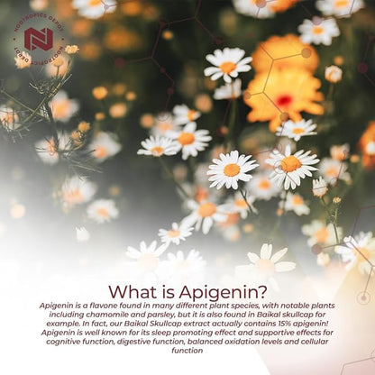 Nootropics Depot Apigenin Capsules | 200mg | 120 Count | >98% Apigenin | Supports Healthy Stress Levels