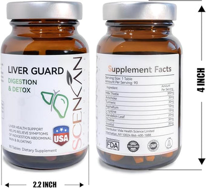 Milk Thistle & Artichoke Supplement for Liver Detox - Optimal Dose for Your Liver Support, 90 Capsules (1)