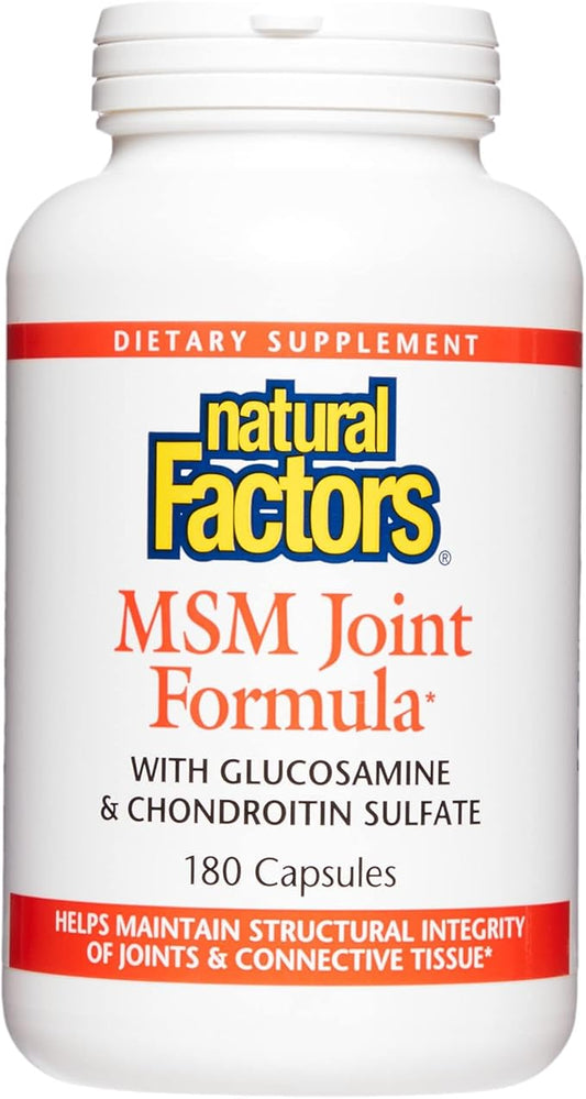 Natural Factors, MSM Joint Formula, Supports Healthy Joints and Mobility, 180 Capsules