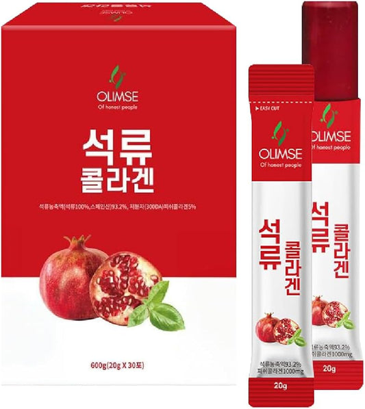 OLIMSE Pomegranate Collagen Jelly Stick [20g * 30 Sticks]