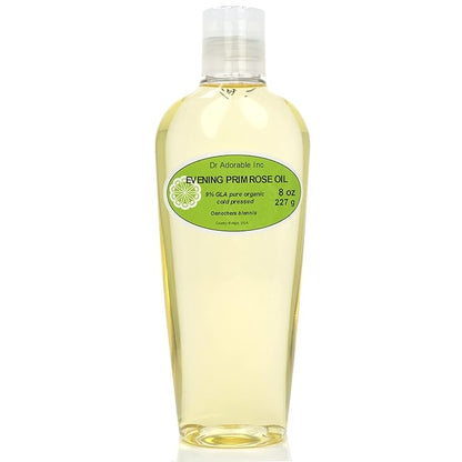 Dr Adorable - 8 oz - Evening Primrose Oil - 100% Pure Natural Organic Cold Pressed