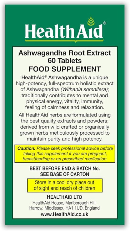 Ashwagandha 350 mg Root Extract, 15:1 Concentrate, Once Daily, 60 Tablets, Vegan