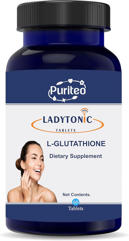 LADYTONIC Tablet (L-GLUTOTHIONE500MG) Vitamin C Grape Seed Extract | Vitamin E Tablets - (Pack of 1, 60 Tablets Each)