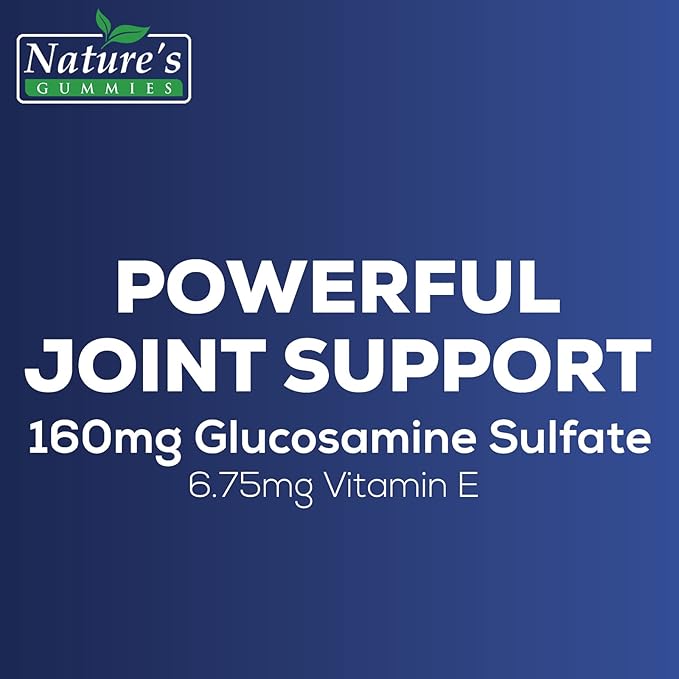 Joint Support Supplement - Extra Strength Glucosamine Gummy Supports Joints Health & Flexibility for Back, Knees, Hands - Natural Vitamin E Immune Support - Best Gummies for Women & Men - 60 Gummies