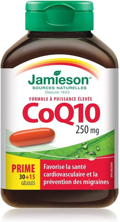 Jamieson CoQ10 250mg High Potency 30+15Sgels