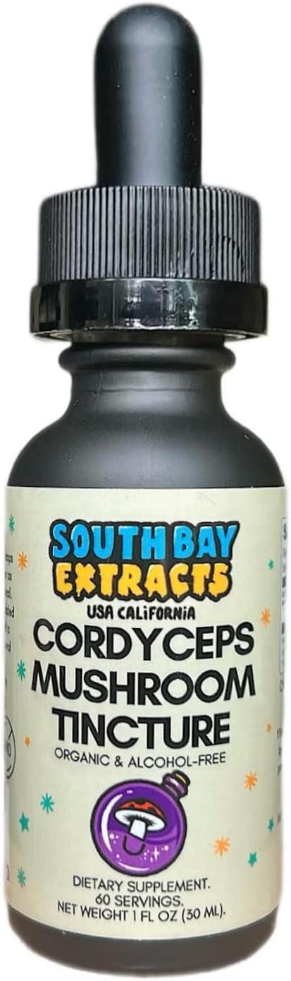 Cordyceps Mushroom Tincture Liquid 1 oz - Energy Booster - Alcohol Free - Vegan - Elevate - Boost Performance Naturally - Organic Mushrooms Extract Dual Extracted Supplement - Cordyceps Militaris
