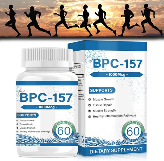 𝐁𝐏𝐂 157 Peptide Capsules 1000Mcg, Supports Muscle Growth, Tissue Repair, Strength, 60 Count