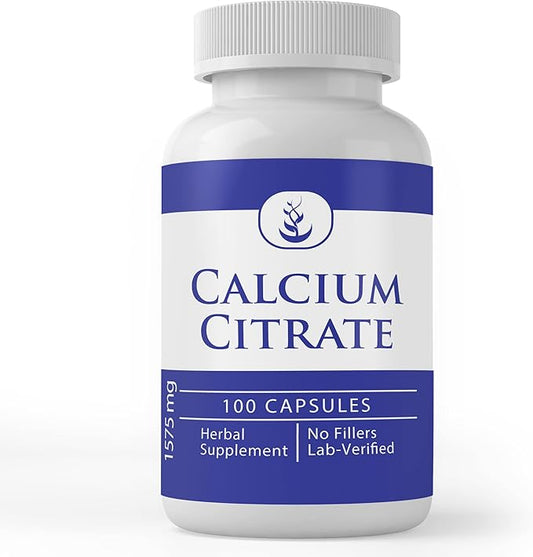 Pure Original Ingredients Calcium Citrate (100 Capsules), Always Pure, No Additives Or Fillers, Lab Verified