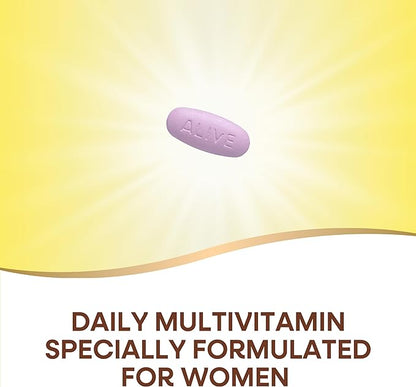 Nature's Way Alive! Daily Complete Multivitamin for Women, Supports Energy Metabolism, Hair, Skin & Nails*, B-Vitamins, 130 Tablets (Packaging May Vary)