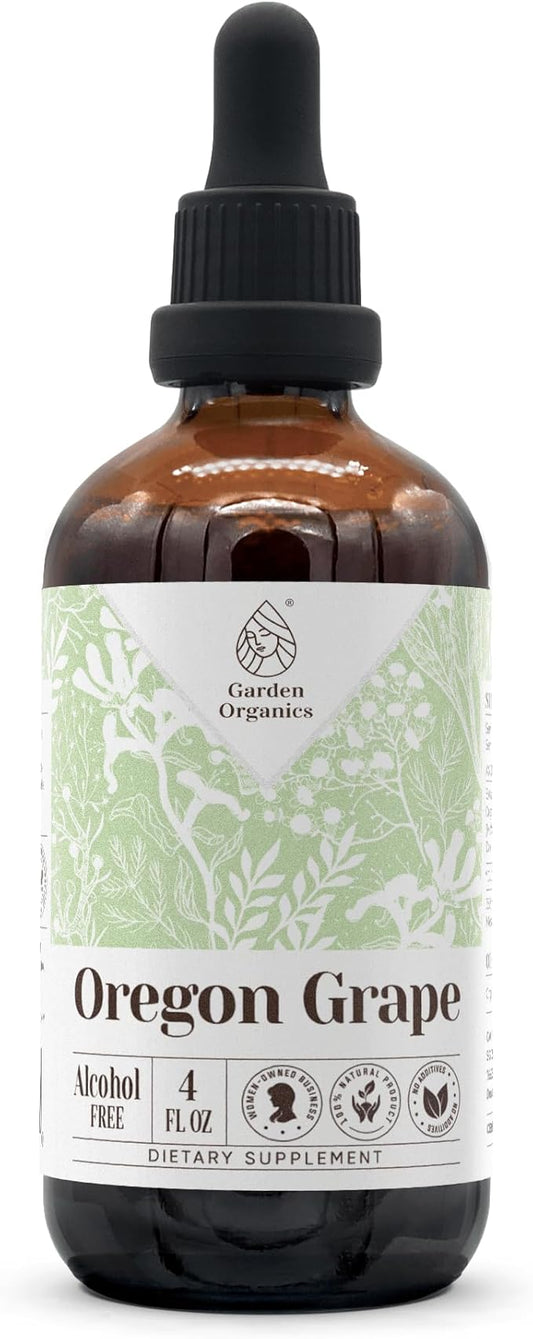 Oregon Grape Alcohol-Free Natural Tincture Extract, Immune System Booster, Liquid Drops Made from 100% (4 fl oz)
