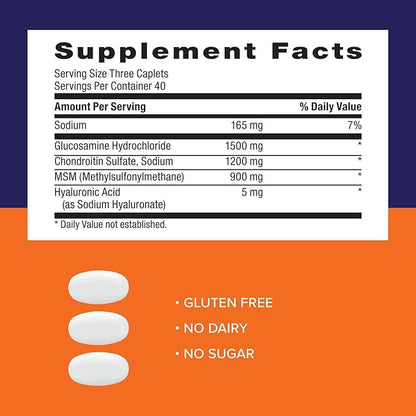 GNC Triflex Joint Support Caplets, Clinical Strength, Glucosamine, Chondroitin, MSM, Mobility, Comfort, Flexibility, Cartilage Health, for Men & Women’s, HSA FSA Eligible,120 Count, 40 Day Supply