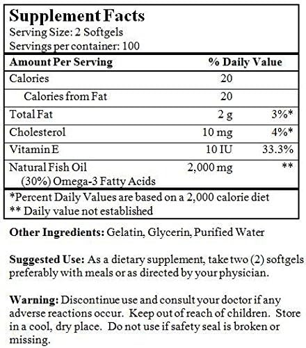 Alaska Deep Sea Fish Oil, Omega 3, DHA/EPA 1000 mg 200 Softgels, FRESH , New Item Good Product !! by Nu-Health