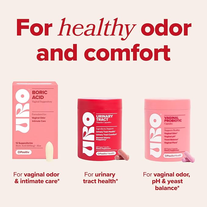 O Positiv URO Urinary Tract Health Supplement for Women, 60 Count (Pack of 2) - Urinary Support Vitamins with Pacran Complete Cranberry Extract, D-Mannose, & Vitamin C - Vegan & Gluten-Free