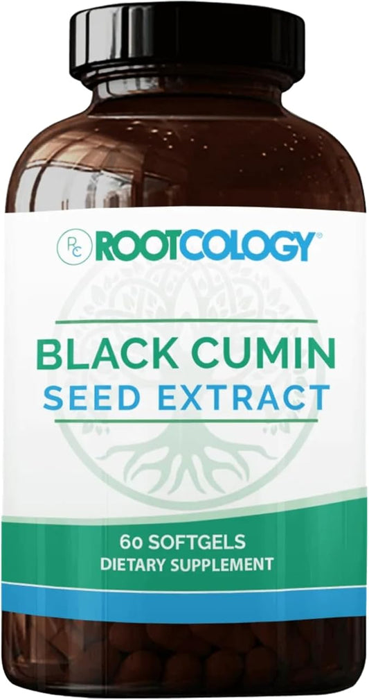 Rootcology by Dr. Izabella Wentz | Black Cumin Seed Extract | Unique Blend of Black Cumin Seed Oil to Support Digestive Function and Healthy Skin | 60 Softgels