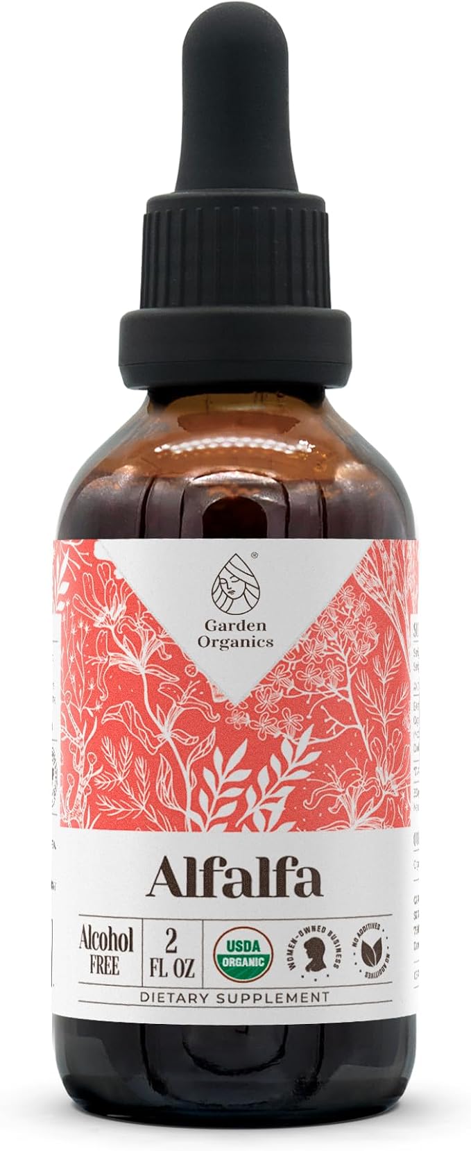 Alfalfa USDA Organic Alcohol-Free Extract | Dietary Supplement, High-Potency Tincture | Natural Certified Organic Alfalfa Dried Leaf (2 oz)