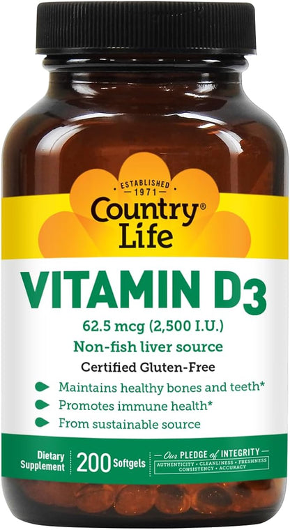 COUNTRY LIFE Vitamin D3 5000 IU, 60 CT