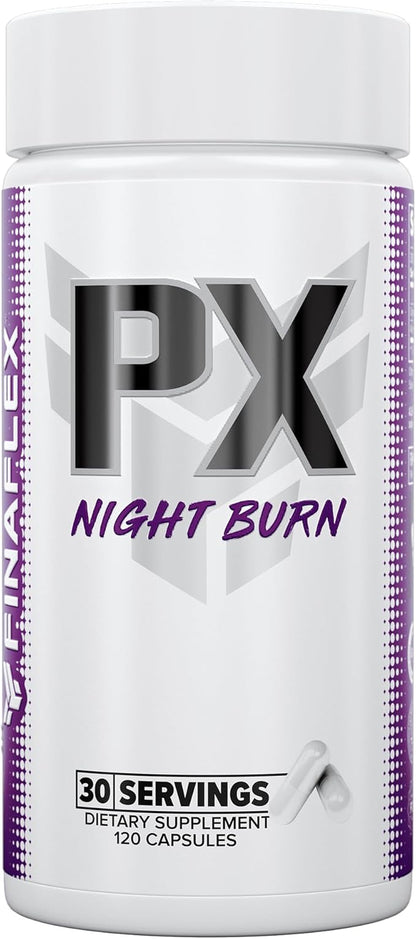 FINAFLEX PX Night Burn - 120 Capsules - Ultimate Non-Stim Weight Loss - Supports Healthy Body Composition & Lean Muscle Mass - 30 Servings