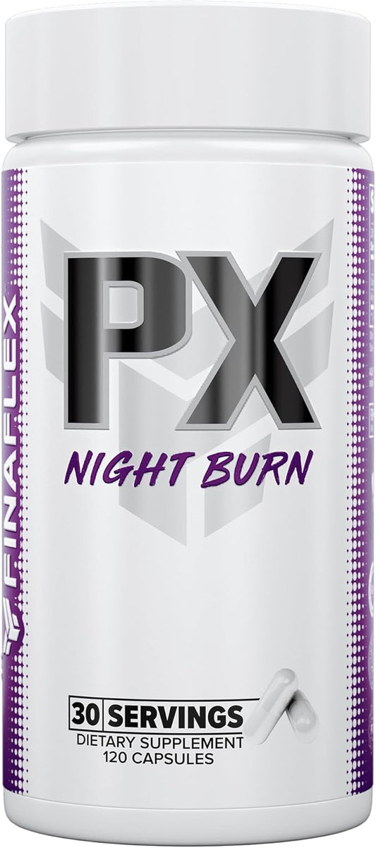 FINAFLEX PX Night Burn - 120 Capsules - Ultimate Non-Stim Weight Loss - Supports Healthy Body Composition & Lean Muscle Mass - 30 Servings