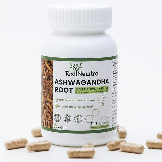 Ashwagandha KSM-66 Herbal Supplement 300mg, 120 Capsules