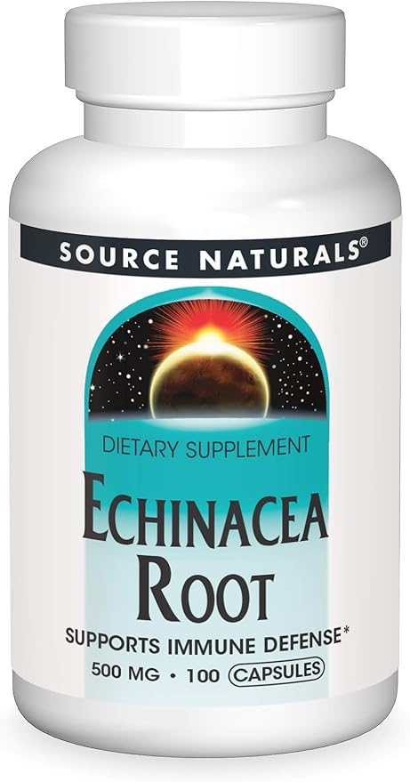 Source Naturals Echinacea Root Extract - Supports Immune Defense* - 500mg - 100 Capsules