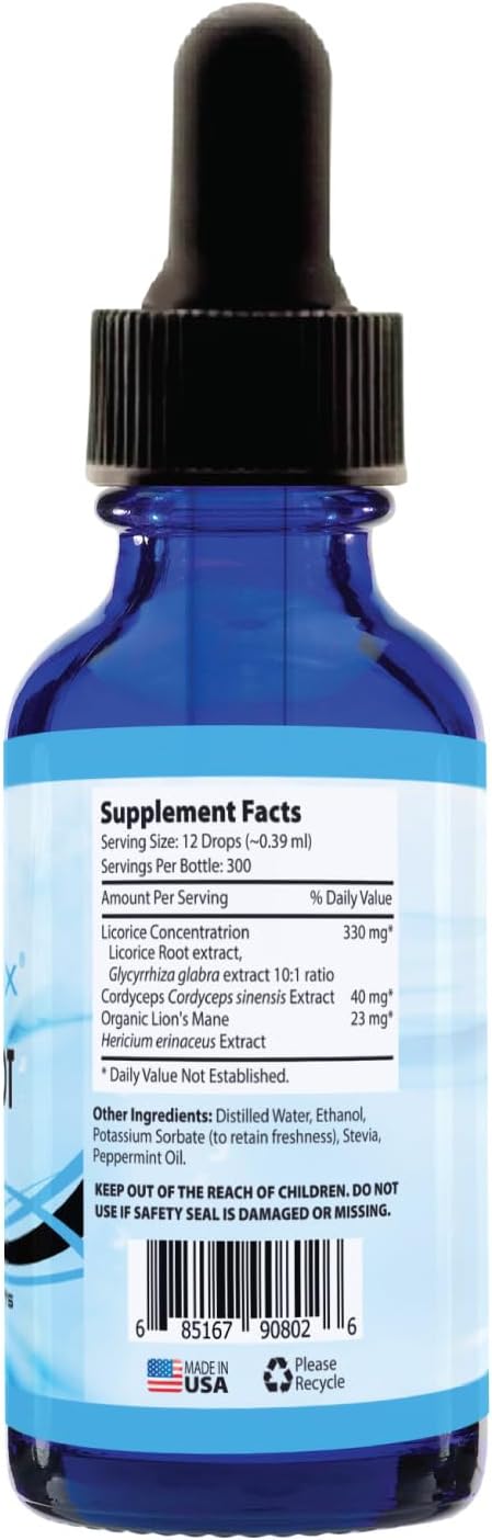 Absonutrix Licorice Root 330 mg, 4 Oz Liquid, 300 Servings, Made in USA, Quick Absorption, Quality Potent Ingredients, Non-GMO, GMP-Certified Facility, Cruelty-Free Products