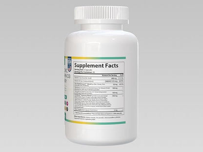 Quercetin with Bromelain, Immune Blend Supplements with Zinc Elderberry Vitamin C & D 5000 IU, Artemisinin, Irish Sea Moss, Echinacea, Garlic, Turmeric, Reishi and Ginger Powder, 1400 mg