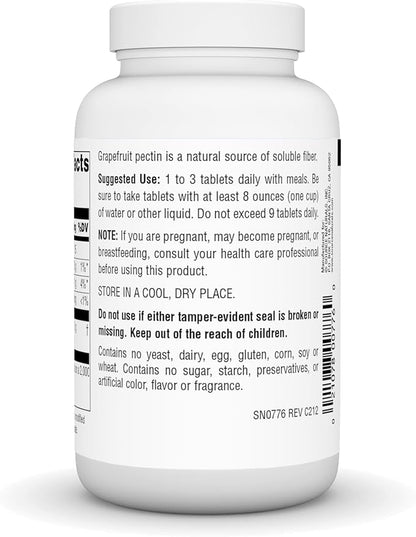 Source Naturals Grapefruit Pectin, Soluble Fiber - 1000 mg Dietary Supplement - 120 Tablets