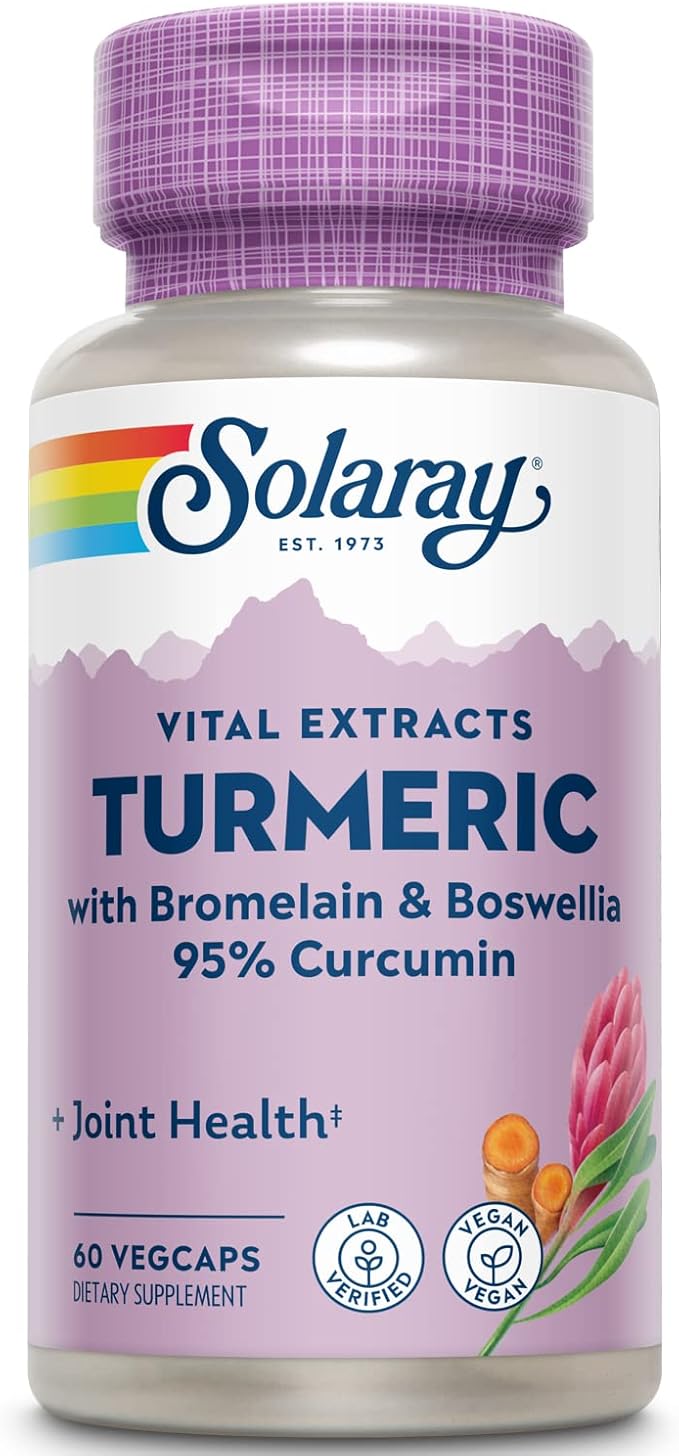 SOLARAY - Guaranteed Potency Turmeric Root Extract, 200 mg | 60 Capsules