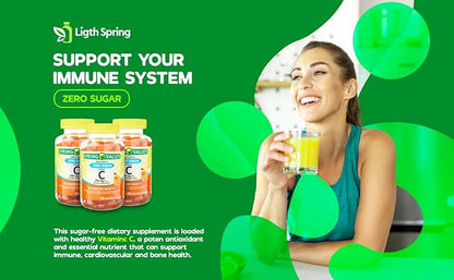 Zero Sugar Vitamin C Gummies Dietary Supplement, 250 mg, 120 Ct Bundle with Exclusive Vitamins & Minerals - A to Z - Better Ligth&Spring Guide