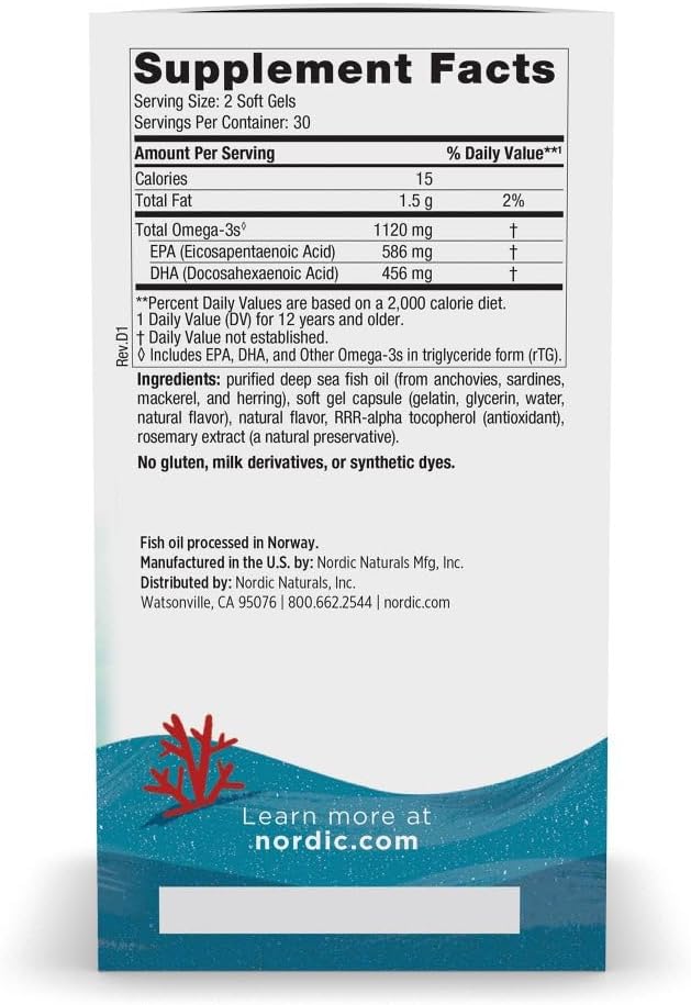 Nordic Naturals Ultimate Omega 2X Teen, Strawberry - 60 Mini Soft Gels - 1120 mg Total Omega-3s with EPA & DHA - Brain Health, Positive Mood, Social Development, Learning - Non-GMO - 30 Servings