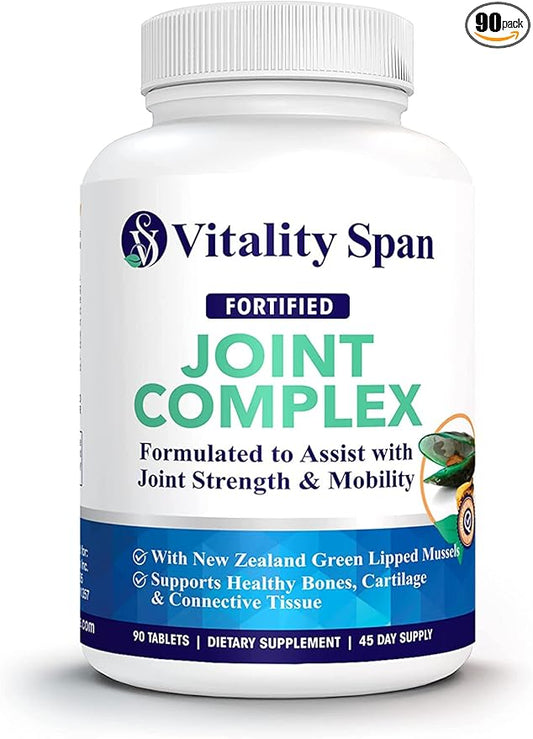 Advanced Joint Support and Relief, Antioxidants, Vitamins, Zinc, Copper and Green Lipped Mussel Extract, Made in USA, 90 Vegetable Tablets